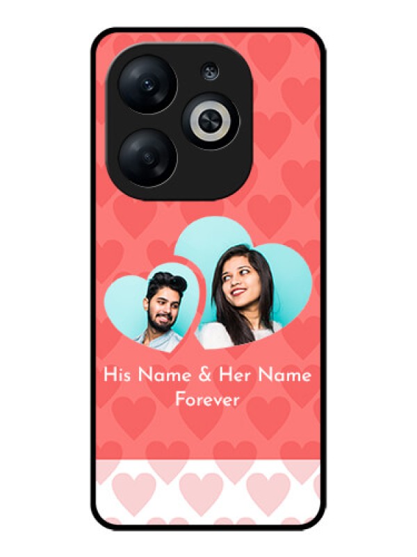 Custom Infinix Smart 8 Custom Glass Phone Case - Couple Pic Upload Design