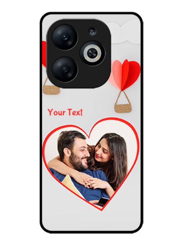 Custom Infinix Smart 8 Custom Glass Phone Case - Parachute Love Design