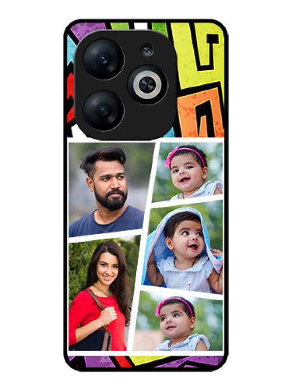 Custom Infinix Smart 8 Custom Glass Phone Case - Graffiti Pattern Design