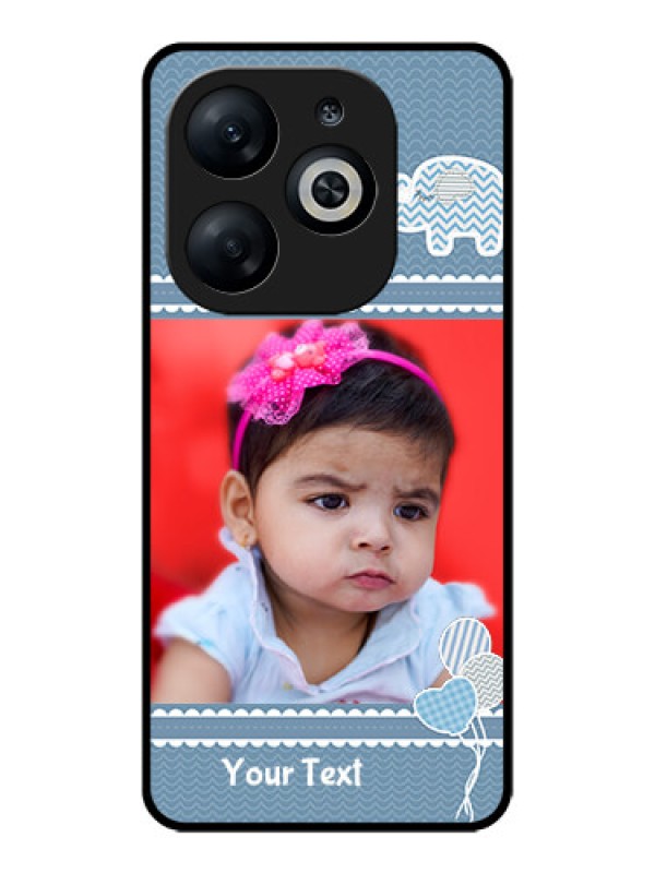 Custom Infinix Smart 8 Custom Glass Phone Case - With Kids Pattern Design