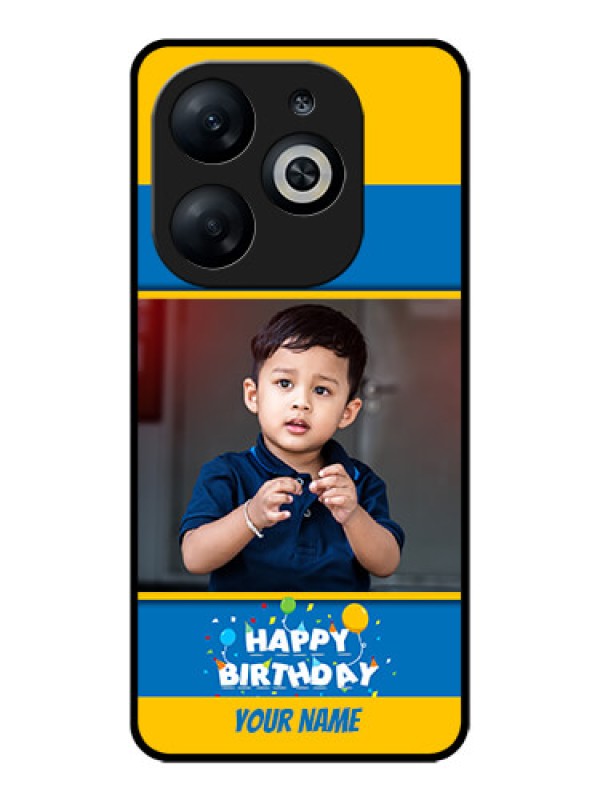 Custom Infinix Smart 8 Custom Glass Phone Case - Birthday Wishes Design