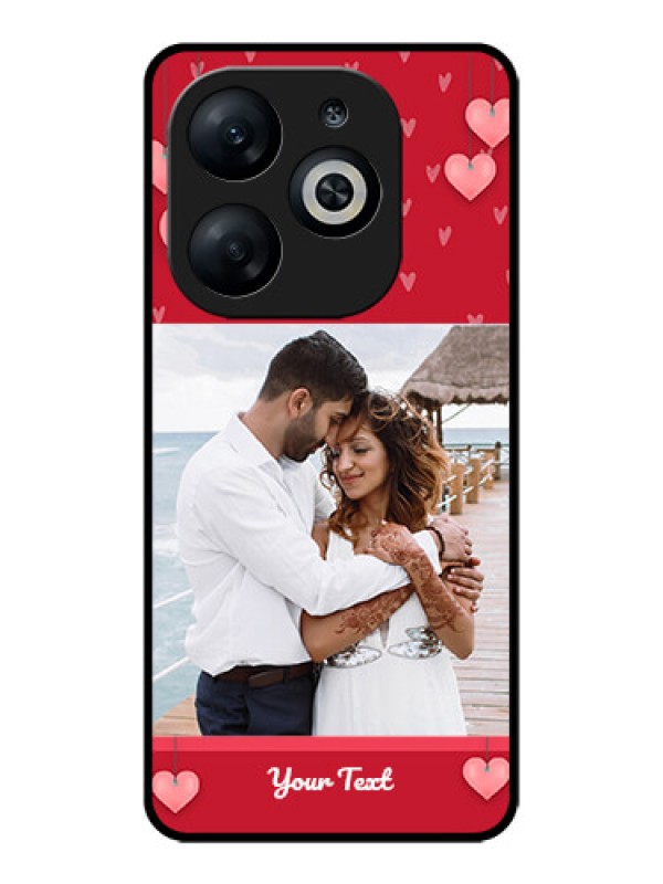 Custom Infinix Smart 8 Custom Glass Phone Case - Valentines Day Design