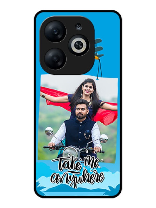 Custom Infinix Smart 8 Custom Glass Phone Case - Traveller Design