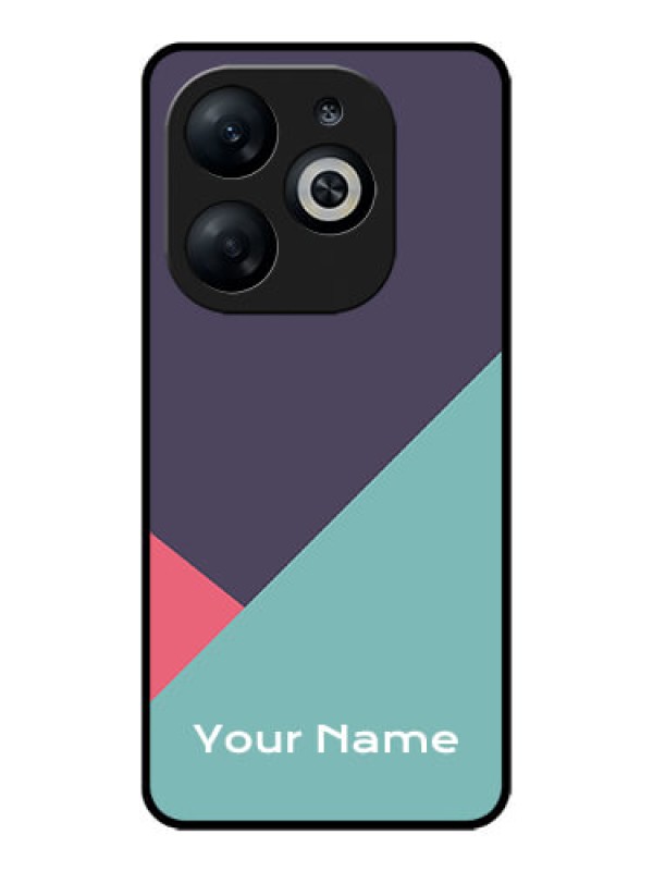 Custom Infinix Smart 8 Custom Glass Phone Case - Tri Color Abstract Design