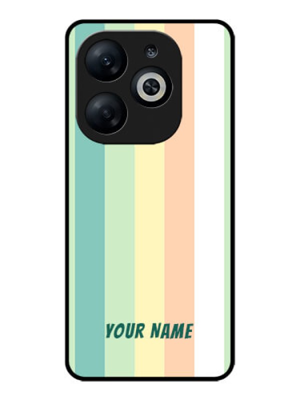 Custom Infinix Smart 8 Custom Glass Phone Case - Multi - Colour Stripes Design