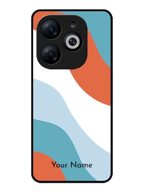 Custom Infinix Smart 8 Custom Glass Phone Case - Coloured Waves Design