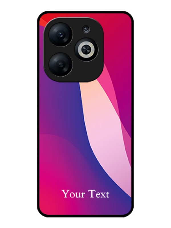 Custom Infinix Smart 8 Custom Glass Phone Case - Digital Abstract Overlap Design