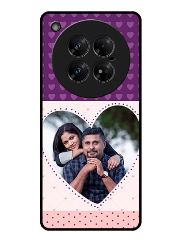 Custom Infinix Zero 40 5G Custom Glass Phone CaseViolet Love Dots Design