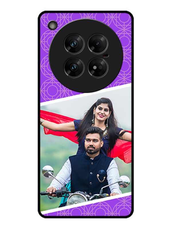 Custom Infinix Zero 40 5G Custom Glass Phone CaseViolet Color Pattern Design