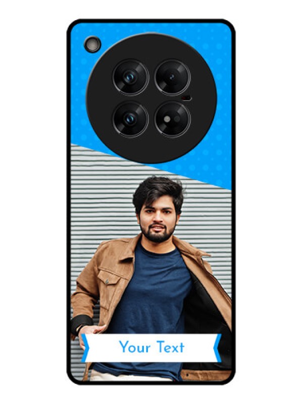 Custom Infinix Zero 40 5G Custom Glass Phone CaseSimple Blue Color Design