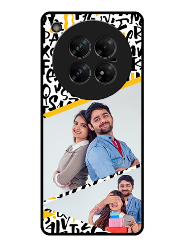 Custom Infinix Zero 40 5G Custom Glass Phone CaseLetters Pattern Design