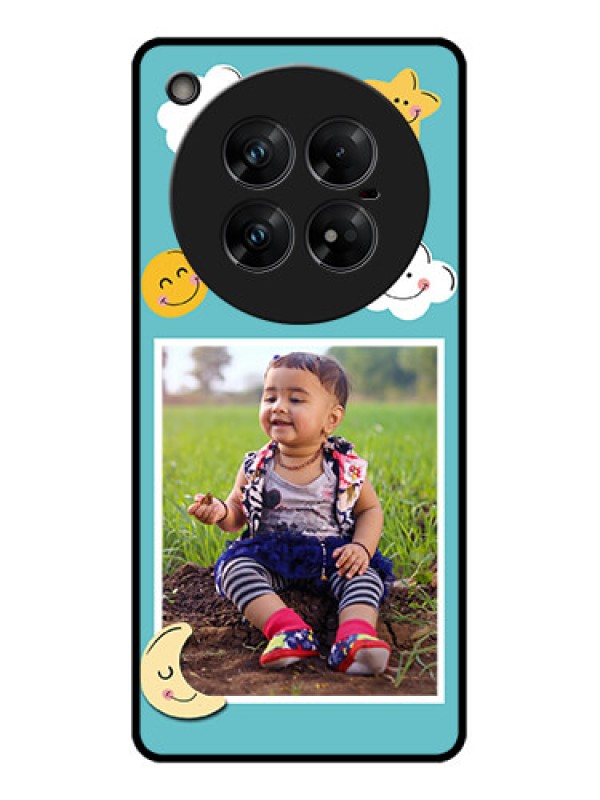 Custom Infinix Zero 40 5G Custom Glass Phone CaseSmiley Kids Stars Design
