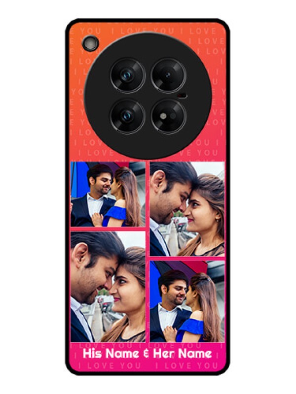 Custom Infinix Zero 40 5G Custom Glass Phone CaseI Love You Pink Design