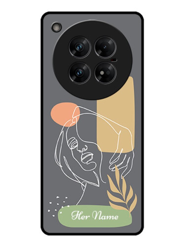 Custom Infinix Zero 40 5G Custom Glass Phone CaseGazing Woman Line Art Design