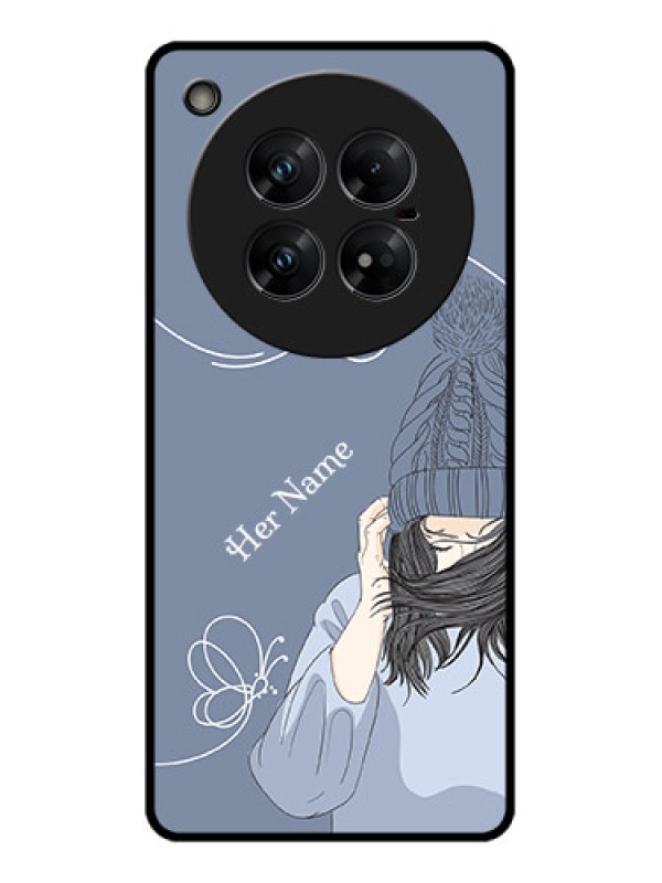 Custom Infinix Zero 40 5G Custom Glass Phone CaseGirl In Winter Outfit Design