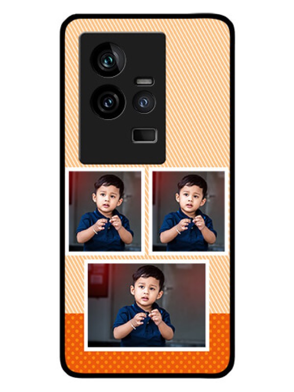 Custom iQOO 11 5G Photo Printing on Glass Case - Bulk Photos Upload Design