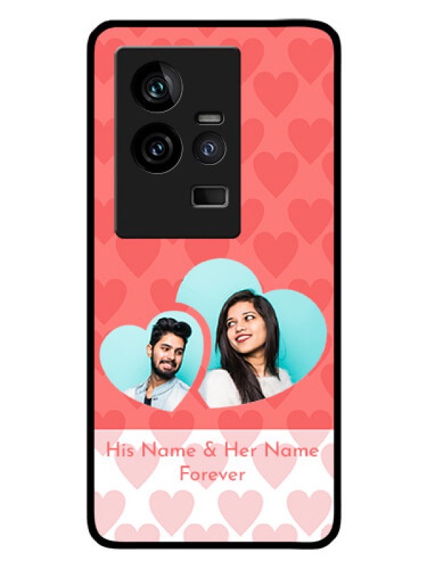 Custom iQOO 11 5G Personalized Glass Phone Case - Couple Pic Upload Design