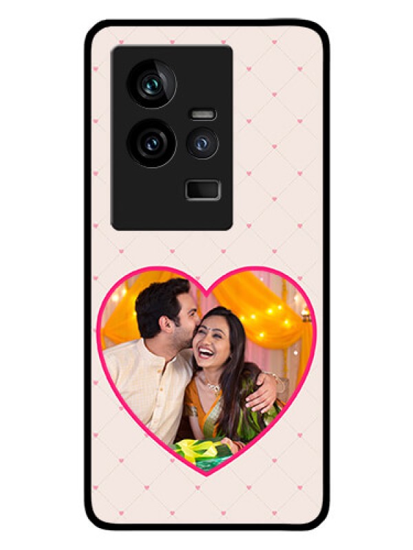 Custom iQOO 11 5G Custom Glass Mobile Case - Heart Shape Design