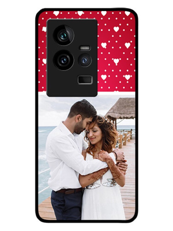 Custom iQOO 11 5G Photo Printing on Glass Case - Hearts Mobile Case Design