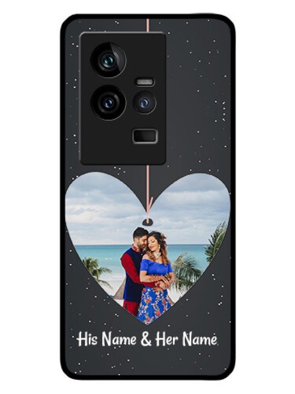 Custom iQOO 11 5G Custom Glass Phone Case - Hanging Heart Design