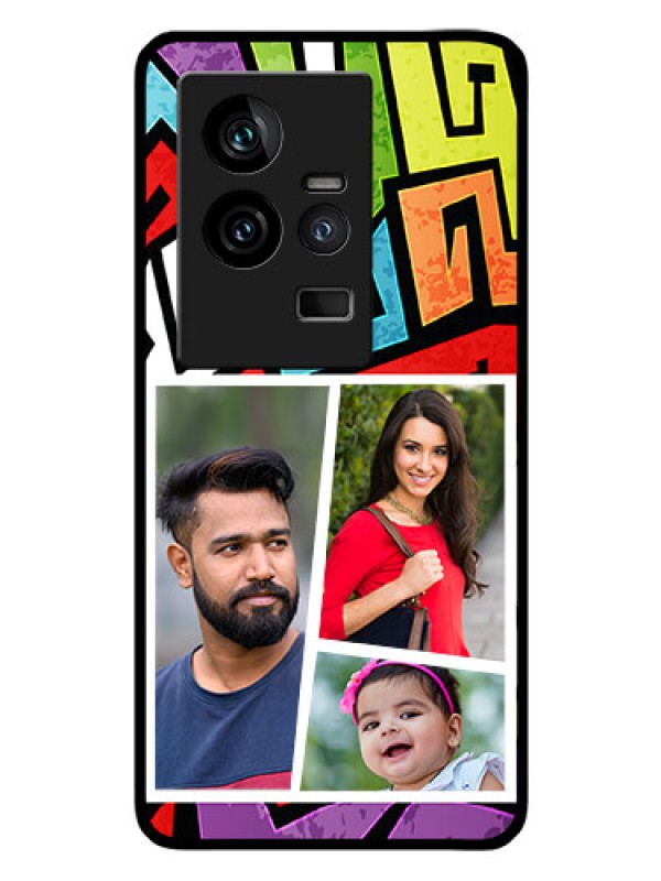 Custom iQOO 11 5G Custom Glass Phone Case - Graffiti pattern Design