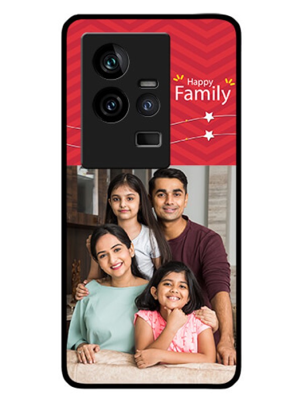 Custom iQOO 11 5G Personalized Glass Phone Case - Happy Family Design