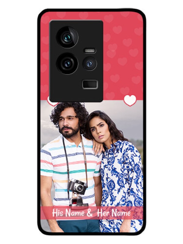 Custom iQOO 11 5G Photo Printing on Glass Case - Simple Love Design