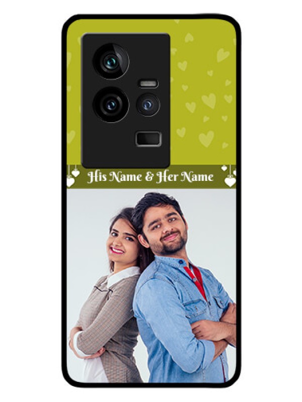Custom iQOO 11 5G Custom Glass Phone Case - You & Me Heart Design