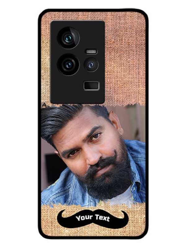 Custom iQOO 11 5G Personalized Glass Phone Case - with Texture Design