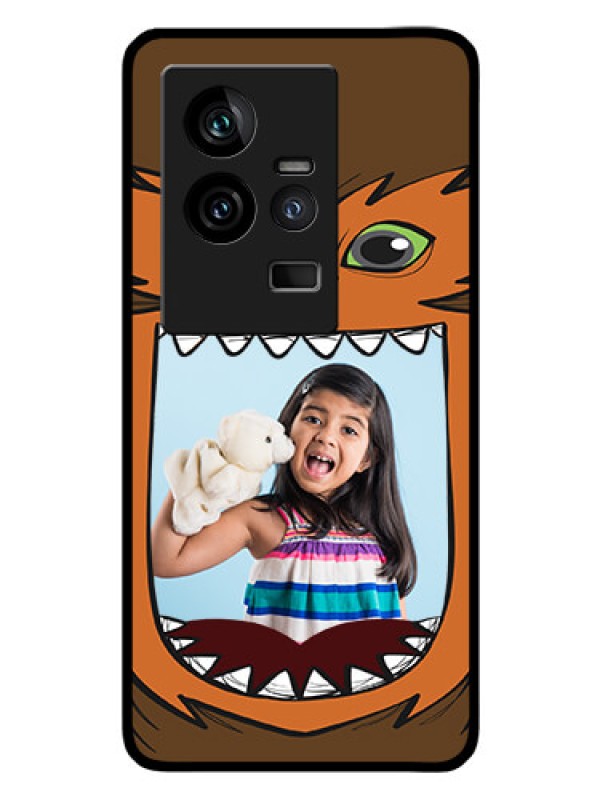 Custom iQOO 11 5G Photo Printing on Glass Case - Owl Monster Back Case Design