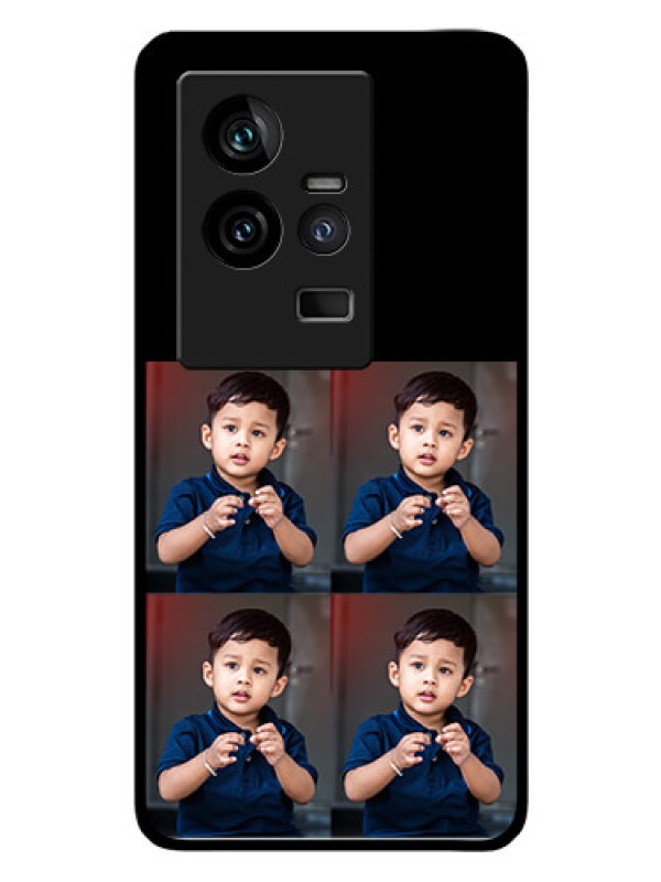 Custom iQOO 11 5G 4 Image Holder on Glass Mobile Cover