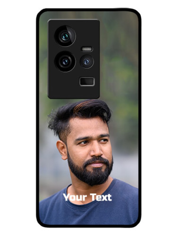 Custom iQOO 11 5G Glass Mobile Cover: Photo with Text