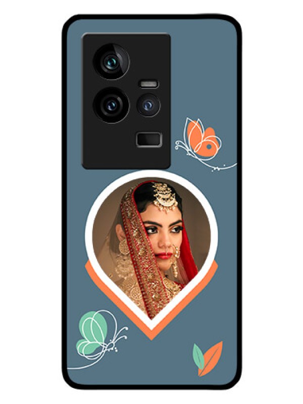 Custom iQOO 11 5G Custom Glass Mobile Case - Droplet Butterflies Design