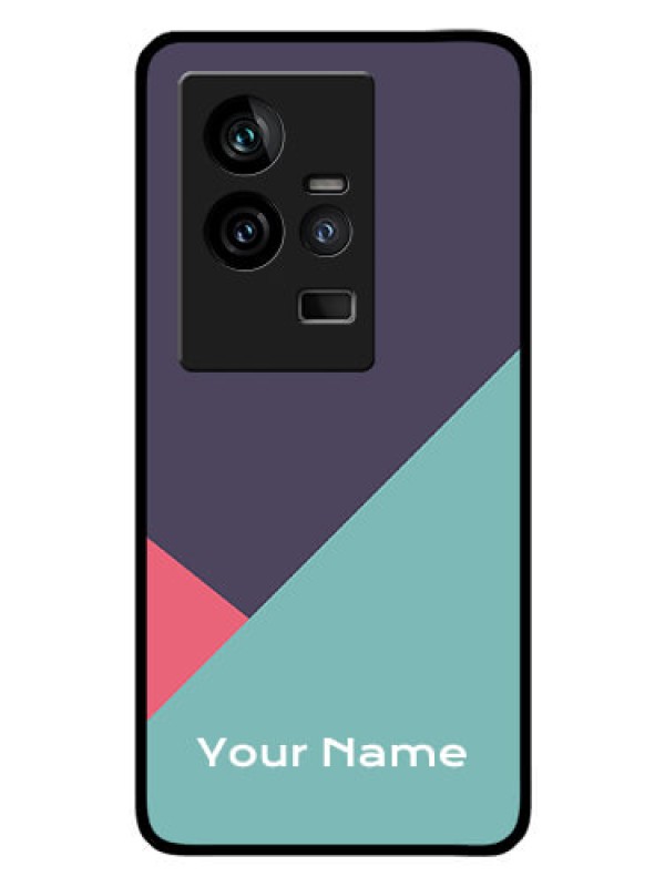 Custom iQOO 11 5G Custom Glass Mobile Case - Tri Color abstract Design