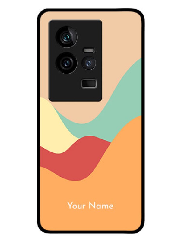Custom iQOO 11 5G Personalized Glass Phone Case - Ocean Waves Multi-colour Design