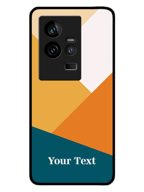 Custom iQOO 11 5G Personalized Glass Phone Case - Stacked Multi-colour Design
