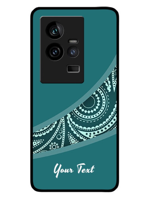 Custom iQOO 11 5G Photo Printing on Glass Case - semi visible floral Design