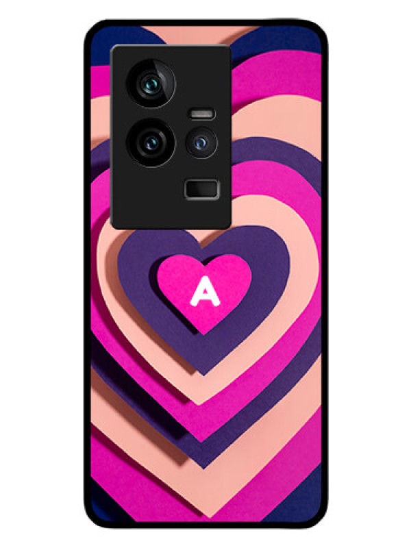Custom iQOO 11 5G Custom Glass Mobile Case - Cute Heart Pattern Design