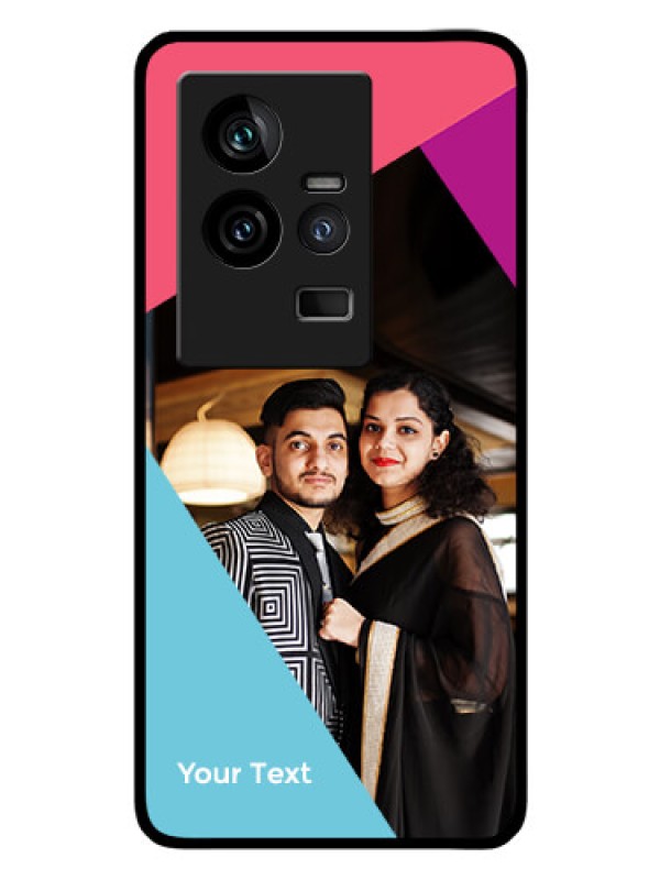 Custom iQOO 11 5G Custom Glass Mobile Case - Stacked Triple colour Design