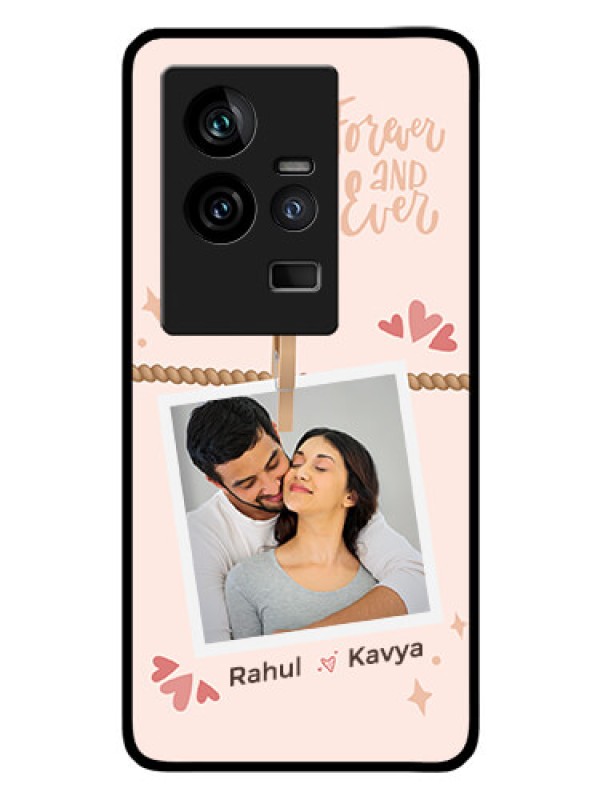 Custom iQOO 11 5G Custom Glass Phone Case - Forever and ever love Design