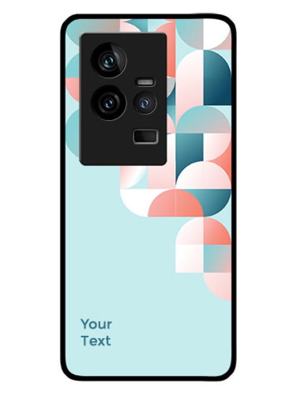 Custom iQOO 11 5G Custom Glass Phone Case - Stylish Semi-circle Pattern Design