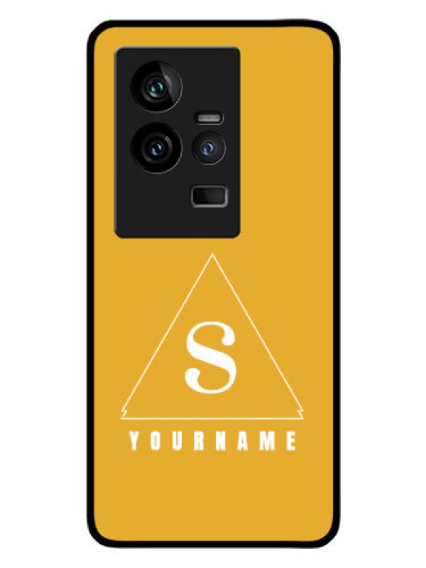 Custom iQOO 11 5G Personalized Glass Phone Case - simple triangle Design