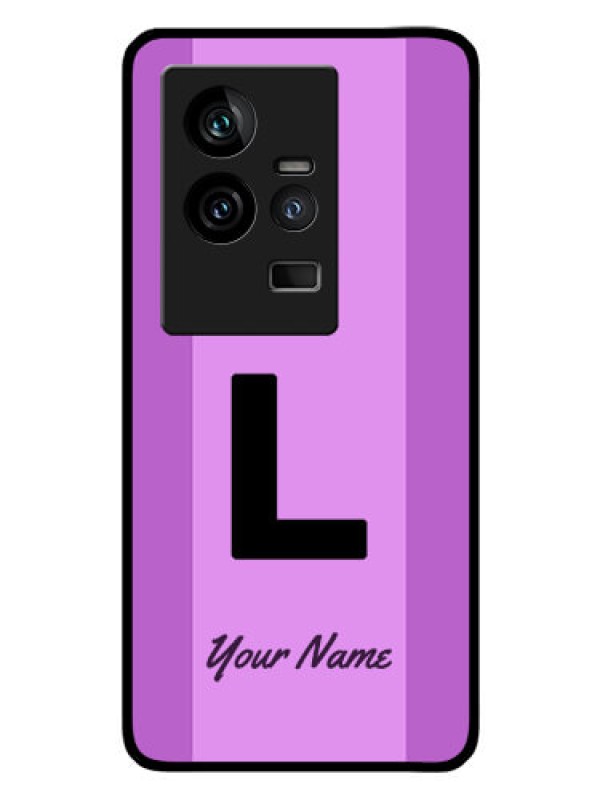Custom iQOO 11 5G Custom Glass Phone Case - Tricolor custom text Design