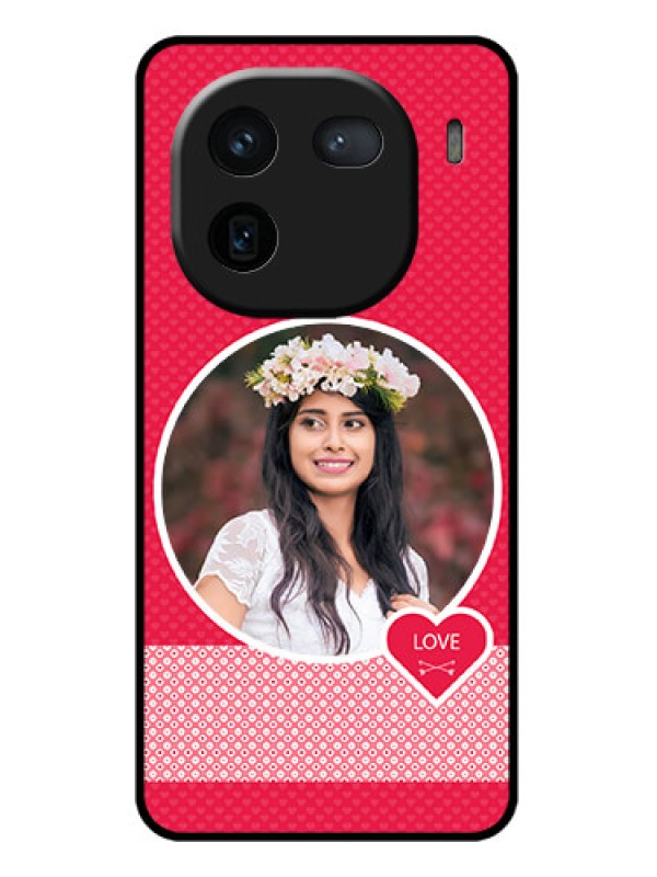 Custom iQOO 12 5G Custom Glass Phone Case - Pink Color Pattern Design