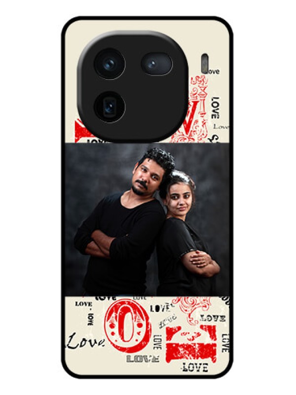 Custom iQOO 12 5G Custom Glass Phone Case - Trendy Love Design Case
