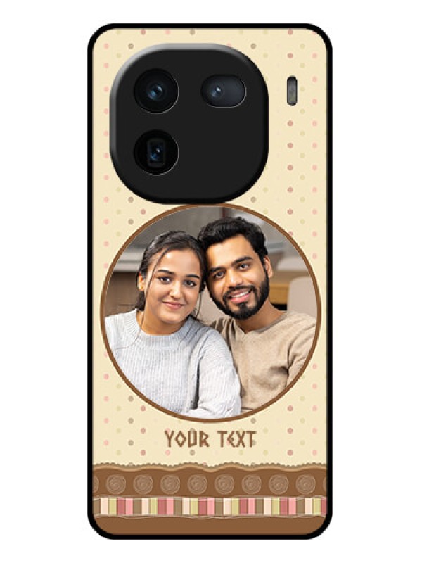 Custom iQOO 12 5G Custom Glass Phone Case - Brown Dotted Mobile Case Design