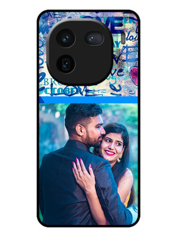 Custom iQOO 12 5G Custom Glass Phone Case - Colorful Love Design