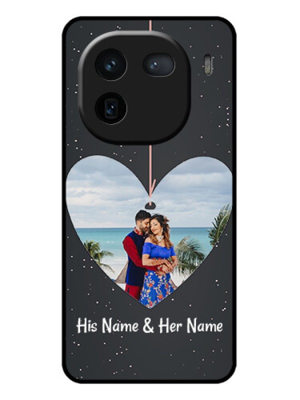 Custom iQOO 12 5G Custom Glass Phone Case - Hanging Heart Design