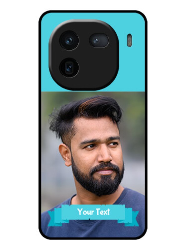 Custom iQOO 12 5G Custom Glass Phone Case - Blue Color Design