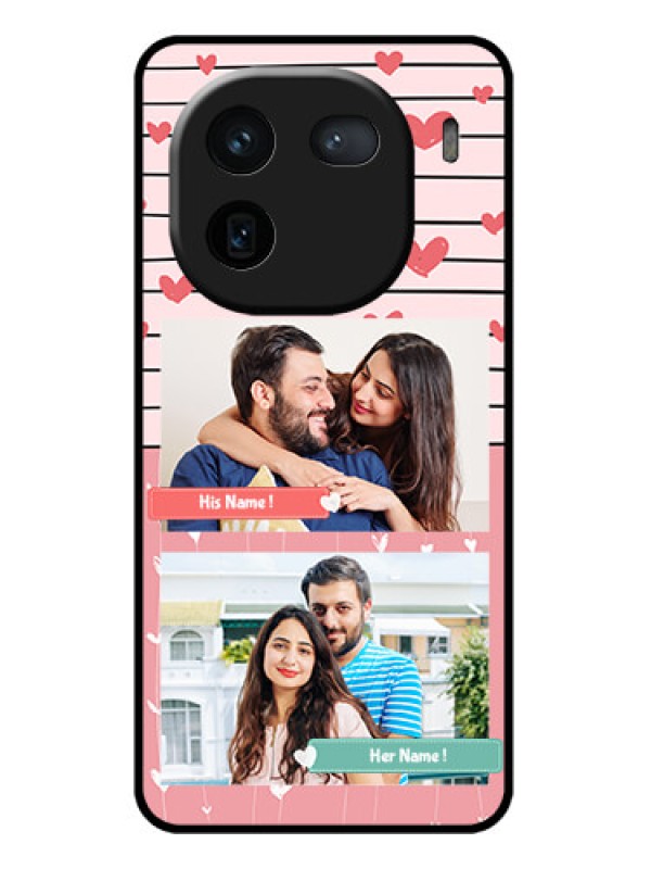 Custom iQOO 12 5G Custom Glass Phone Case - Photo With Heart Design